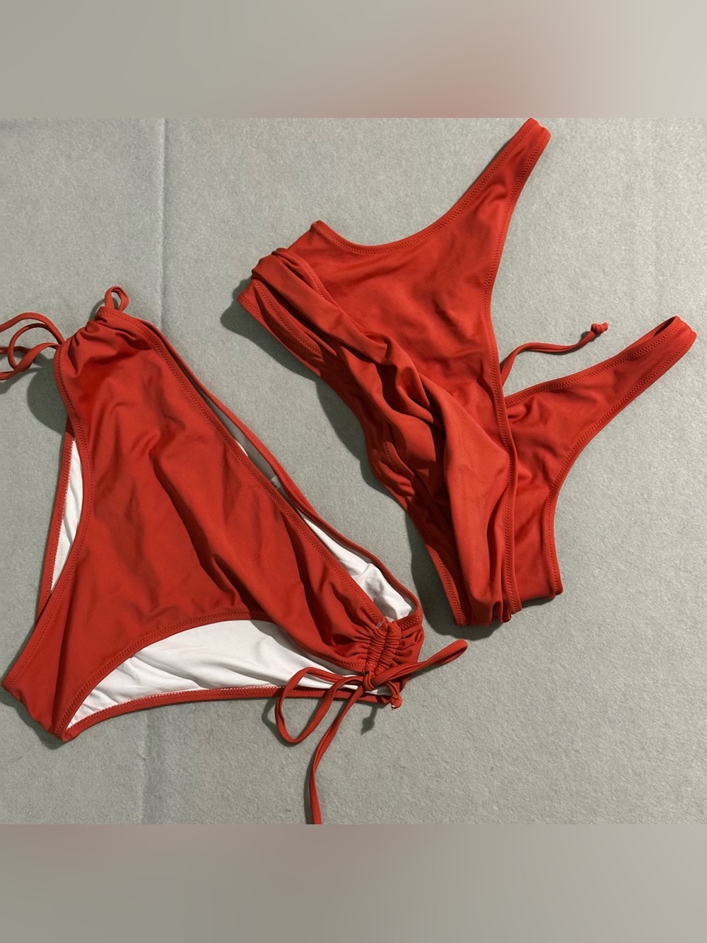 United Colors Of Benetton Red String Bikini Set